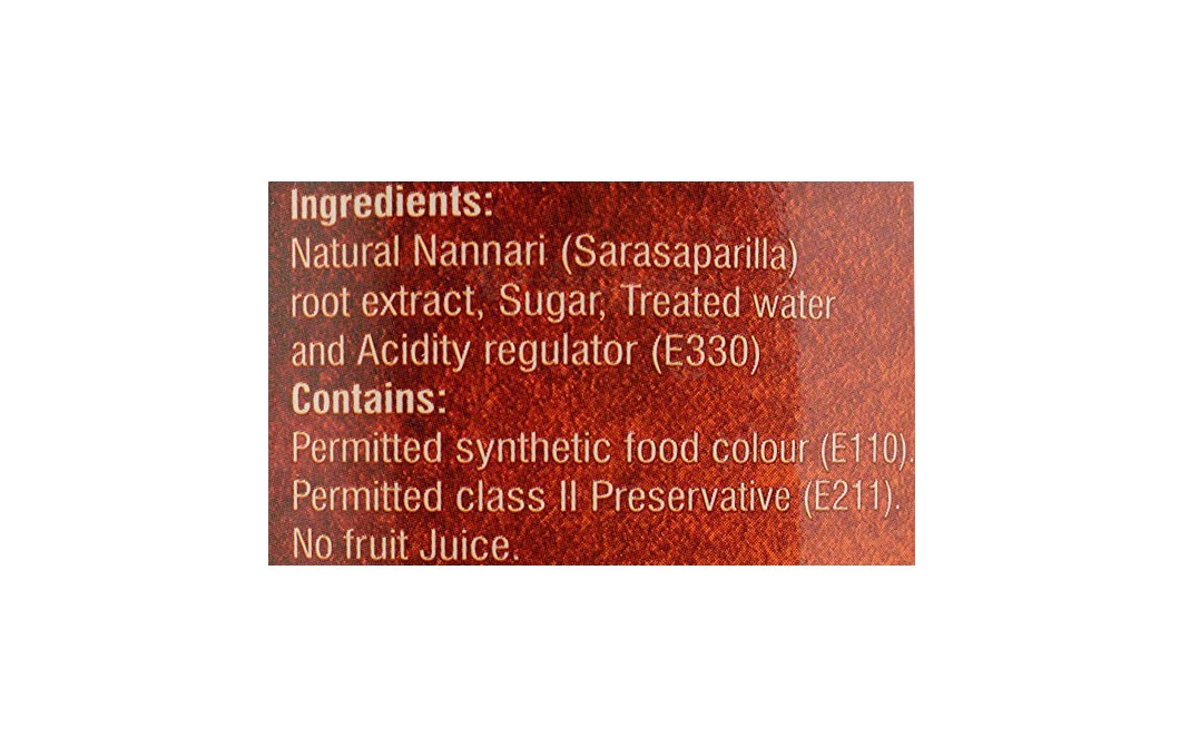 VSR Sarasaparilla Syrup Nannari Sarpath    Plastic Bottle  700 millilitre